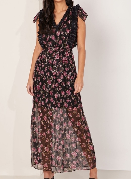 Foxiedox Floral Print Sheer Dress NEW - Picture 1 of 6